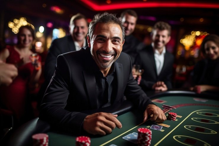 Dealer profesional ayukplay di studio live dengan kamera HD untuk permainan meja